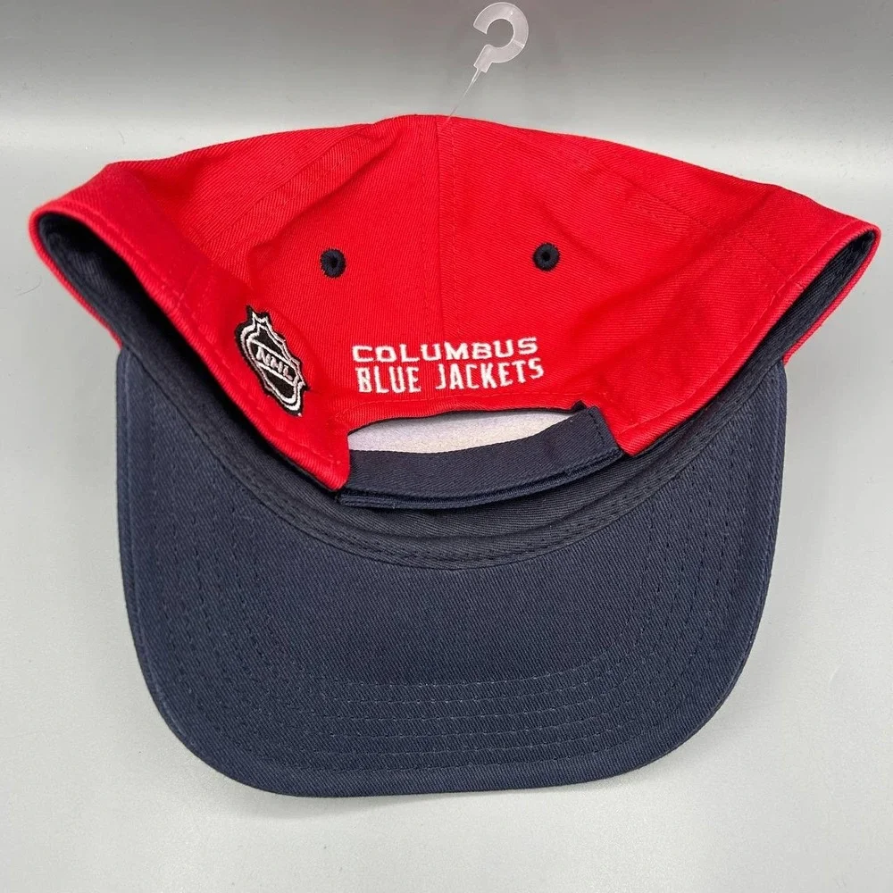 Columbus Blue Jackets‎ Hat Youth Red Embroidered NHL Strap Back Cap Cotton New